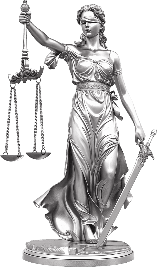 Lady Justice statue representing legal education excellence